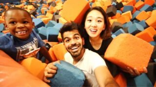 تحدي النطيطه لأول مرة – طاحت على وجهها! | Trampoline Park