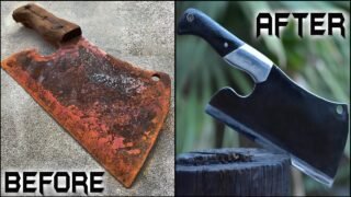 Rusted BUTCHER’s CLEAVER – Unbelievable Restoration