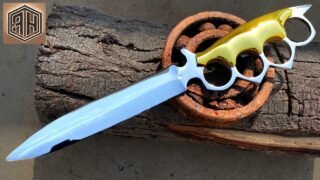 Turning a Rusty Bearing into a Razor Sharp TRENCH KNIFE