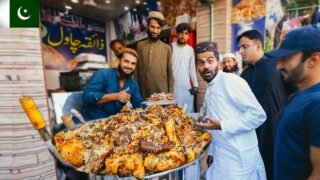 عاصمة اللحمة بالعالم 🇵🇰 أكلة كابلي بالاو – الرز الافغاني Peshawar – Pakistan