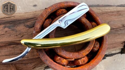 Turning Rusted BEARING into a Sharp STRAIGHT RAZOR