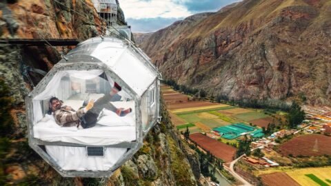 Peru Sky Lodge 🇵🇪 – نمت بالفندق المعلق في أعلى حافة الجبل