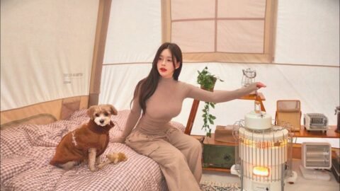 장박 마지막 날 대통삼겹살에 막걸리 마시기 | 추억의 간식 개구리알 젤리 | 뜨끈한 수제비 만들어먹기 | 애견동반캠핑