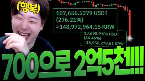 [비트코인] 하루 만에 4K 폭락?! 숏으로 다 먹었습니다! I made a profit of 250 million won from 7 million won [SUB]