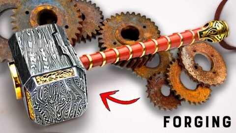 Forging a Real THOR’s hammer – Mosaic Damascus
