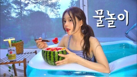 대형 모기장 안에서 💦물놀이 하고 양념갈비에 시원한물냉면 그리고 막걸리 | 수제버거 만들어먹기 | 레이캠핑카 차박