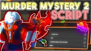 Murder Mystery 2 SCRIPT [CANDY FARM, GODMODE, ESP + MORE] Roblox MM2 Hack GUI