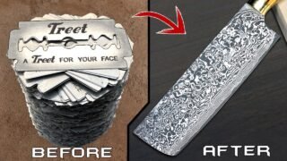 I made a Damascus Knife out of your Razor Blades. Can you believe?