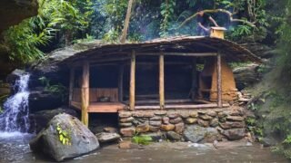 With my skills I built a big warm stove for the Bushcraft house on the top of moutain.