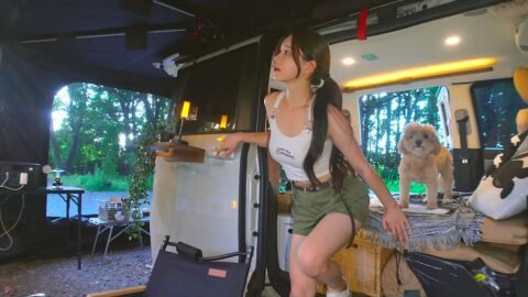 🚐 270도 회전 어닝으로 대형 모기장 만들어 차박을 해보자 | 레이 캠핑카 | 비빔만두에 소주마시기