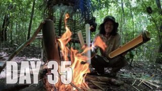 เอาชีวิตรอด DAY 35 สิ้นสุดการใช้ชีวิตในป่าดิบแล้งมุ่งสู่ป่าเบญจพรรณ ..!! [ โจโฉ ]