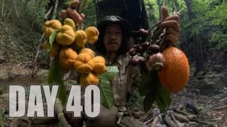 เอาชีวิตรอด DAY 40 ผลไม้ในป่าเบญจพรรณและต้มปลาด้วยกระบอกไม้ไผ่.. [ โจโฉ ]