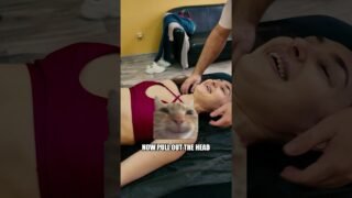 A distraction maneuver in manual therapy. #chiropractor #beautifulgirl #relax #crunch