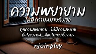 ความพยายามไม่มีความหมายกับเธอ – NJoinPlay (เนื้อเพลง)