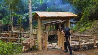 Life in the wild. Hunting wild boars, making smoked pork, and celebrating Christmas.