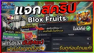 แจกสคริป Blox Fruits มือถือล่าสุด อัปเดตใหม่ ออโต้ฟาร์มเวล ลงดัน ฟามกระดูก อีเว้นทะเล [ไม่มีคีย์]🐯