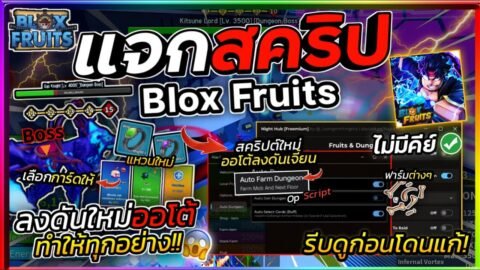 แจกสคริป Blox Fruits มือถือ อัปเดตใหม่ ออโต้ลงดันเจี้ยน ไปชั้นถัดไป เลือกการ์ดออโต้ [ไม่มีคีย์]🌐