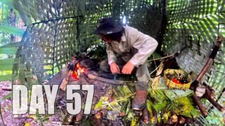 เอาชีวิตรอด DAY 57 ป่าดิบเขา การสร้างที่พักและก่อไฟอย่างลำบาก …!! [ โจโฉ ]