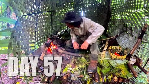 เอาชีวิตรอด DAY 57 ป่าดิบเขา การสร้างที่พักและก่อไฟอย่างลำบาก …!! [ โจโฉ ]