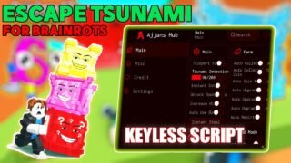 Escape Tsunami For Brainrots Script – AUTO FARM BRAINROTS, TP GAP, AUTO COLLECT + More!