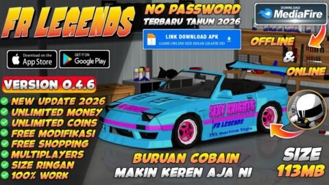 UPDATE !! FR Legends Mod Apk v0.4.6 Terbaru 2026 – Unlimited Money & Unlock All Cars