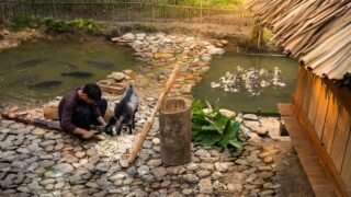 Making a Feed Pounder for Ducks & Taking Care of the Farm | Life at the Farm by the Waterfall