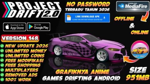 Project Drift 2.0 Mod Apk v148 Terbaru 2026 – Unlimited Money & Unlock All Cars