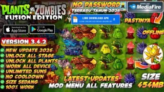 UPDATE !! PVZ Fusion Mod Apk v3.4.2 Terbaru 2026 – Plants Vs Zombies Fusion Mod Menu v3.4.2