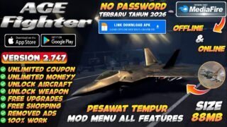 Ace Fighter Mod Apk v2.747 Terbaru 2026 – Unlimited Money & Unlock All Aircraft