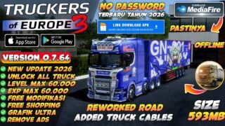NEW UPDATE !! Truckers Of Europe 3 Mod Apk v0.7.64 New 2026 – Unlimited Money & Max Level 60.000