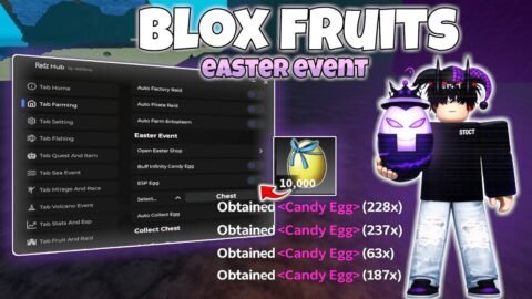 Blox Fruits Script (Easter Event🥚) NO KEY – Dupe Egg , Auto Collect egg & More!