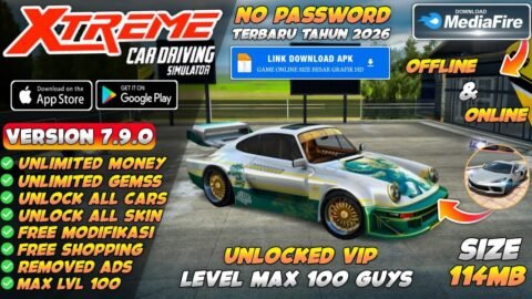 Extreme Car Driving Simulator Mod Apk v7.9.0 Terbaru 2026 – Unlimited Money & Unlock All Cars