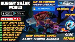 Hungry Shark World Mod Apk 7.7.1 Terbaru 2026 – Unlimited Money & Unlock All Shark