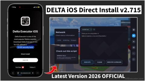 Delta iOS Direct Install v715.1115 (New Update) Latest Version 2026 | Roblox iOS Executor For iPhone