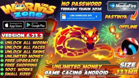Worms Zone.io Mod Apk Terbaru 2026 v6.23.2 – Unlimited Money & Unlock All Worms