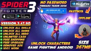 Spider Fighter 3 Mod Apk v3.47.90 Terbaru 2026 – Unlimited Money & Unlock All Characters