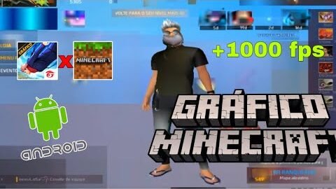 GRÁFICO DE MINECRAFT NO FREE FIRE VERSÃO ANDROID – COMO COLOCAR GRÁFICO MASSINHA NO CELULAR ANDROID✅