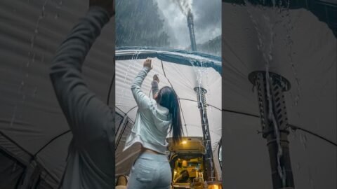 엄청난 폭우속 차박🌧️