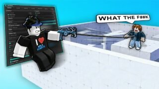 Using HACKS To TROLL With GRAPPLER In Roblox Rivals..