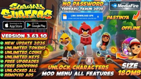 Subway Surfers Mod Apk v3.63.10 Terbaru 2026 – Unlimited Money & Unlock All Characters