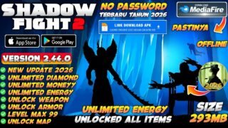 UPDATE !! Shadow Fight 2 Mod Apk v2.44.0 Terbaru 2026 – Unlimited Money Energy & Unlock All Items