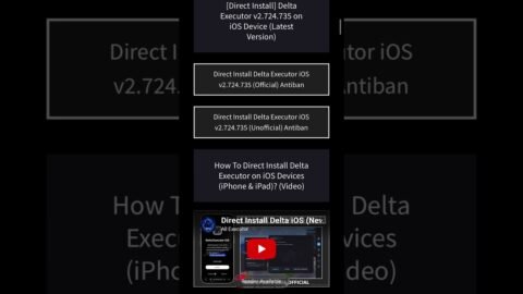 Direct Install Delta Executor iOS v724.735 [New Update] on iPhone/iPad Roblox iOS Executor (Latest)