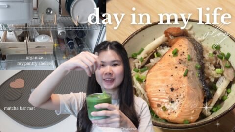 (mini vlog) rainy day at home: cooking, organize my pantry shelves, IKEA haul