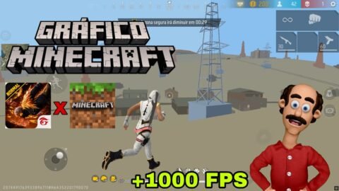 GRÁFICO MASSINHA NO FREE FIRE VERSÃO ANDROID – COMO COLOCAR GRÁFICO DE MINECRAF NO CELULAR ANDROID✅