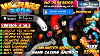 Worms Zone io Mod Apk v6.25.1 Terbaru 2026 – Unlimited Money & Unlock All Worms