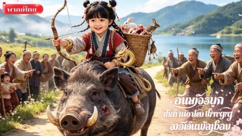 เทพน้อยเกิดใหม่! เข้าวันเดียวก็ขี่ราชาหมูป่าหนัก 500 โลกลับหมู่บ้าน จนทั้งบ้านได้กินเนื้อทุกมื้อ!